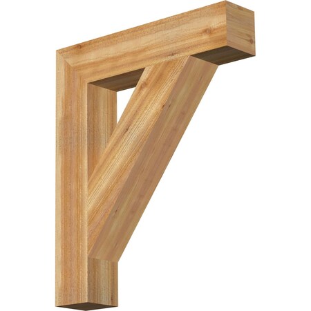 Ekena Millwork Traditional Block Rough Sawn Bracket, Western Red Cedar, 6"W x 30"D x 36"H BKT06X30X36TRA05RWR